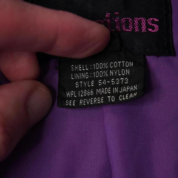 Vintage Purple Corduroy‎ Blazer Jacket Womens 16 XXL Cotton Retro Pockets Lined - Picture 4 of 11